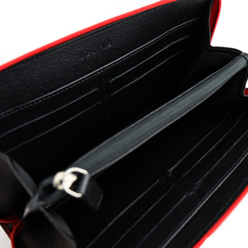 Celine Python Embossed Leather Long Wallet Red - image 4